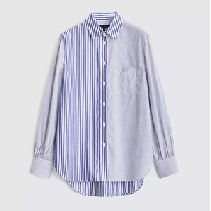 NWT Rag & Bone XXS Maxine Multi Stripe Shirt in Blue